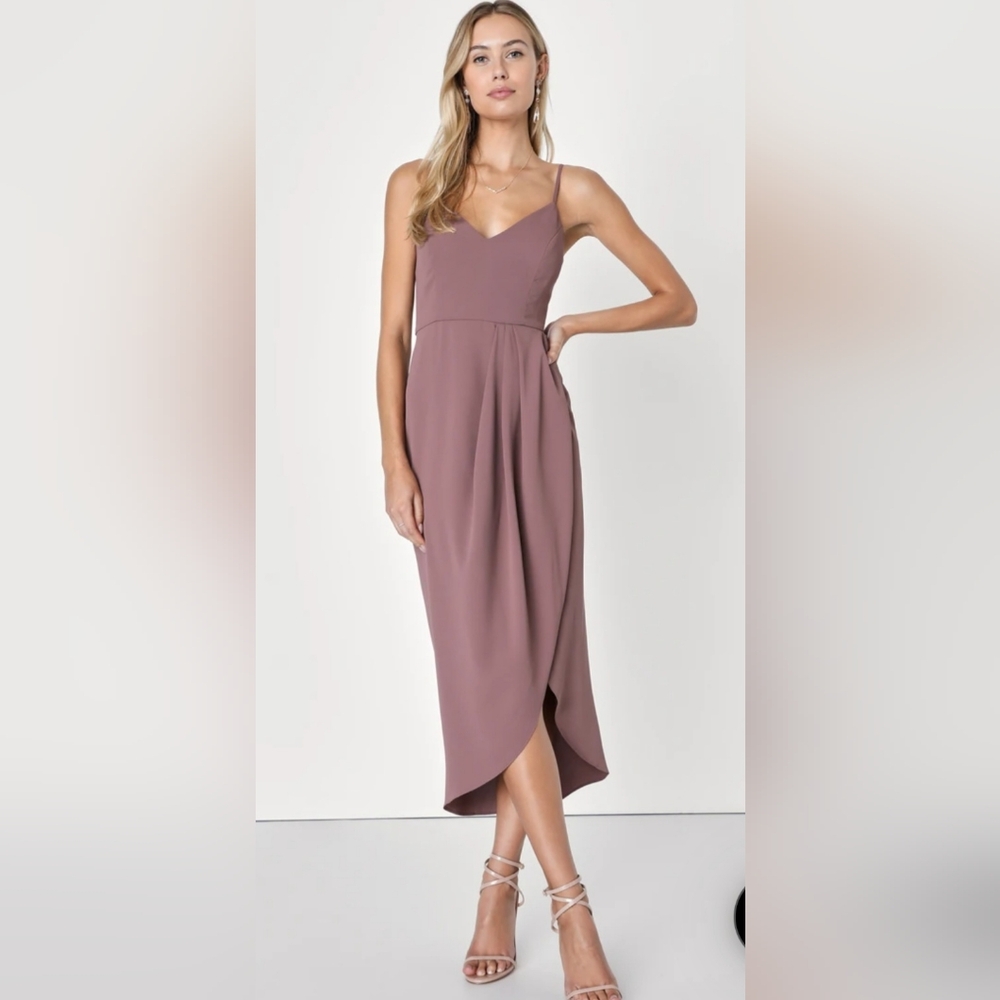Lulu's Purple Midi Dress Sleeveless Elegance